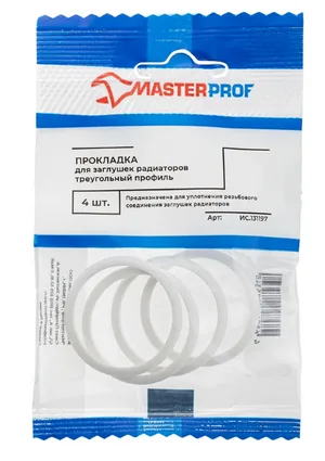 Прокладка для заглушек алюминиевых радиаторов силикон (треугольный профиль, 4 шт.), MP