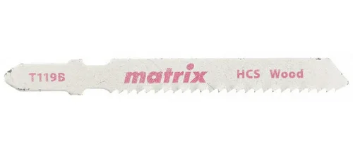 Набор пилок лобз MATRIX, T119B, 50 x 2 мм, HCS по дереву, 3шт