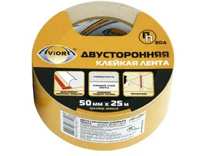 Лента AVIORA двустор, клейкая, полипропилен, 50ммх10м