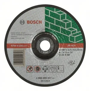 Диск отрезной по камню BOSCH, 180мм, вогнутый