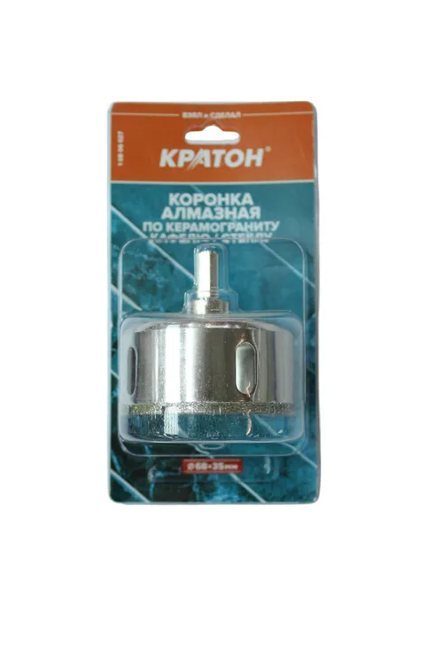 Коронка алмазная по керамограниту (в сборе) Кратон Ø68х35 мм