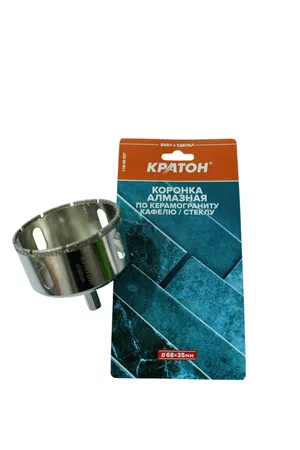 Коронка алмазная по керамограниту (в сборе) Кратон Ø68х35 мм