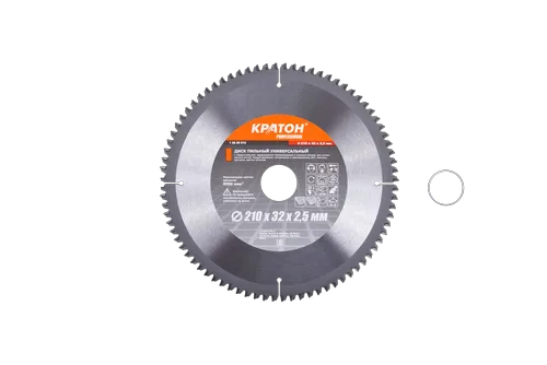 Диск пильный универсальный Кратон PROFESSIONAL Ø210х32/30х2,6 мм, 80Т