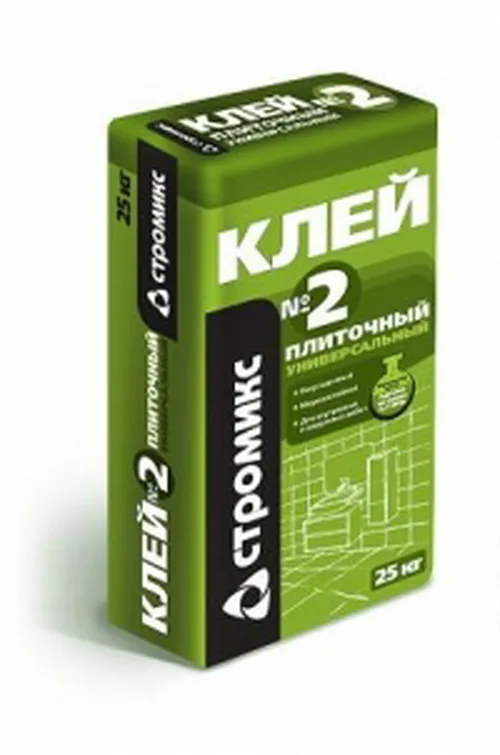 Клей Стромикс №2, для кафеля, серый, внутр наруж работ, 5кг