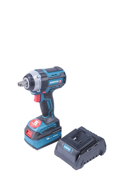 Гайковерт аккумуляторный ударный бесщеточный КРАТОН BIW18CD-300N-OFA SET (АКБ 4,0А·ч; ЗУ + кейс)