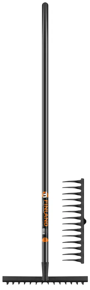 Грабли прямые ЦИ FINLAND с черенком, 14 зубьев