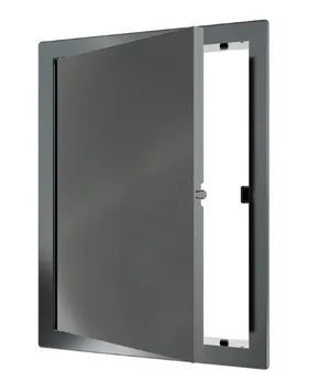 Люк дверца ревизионная LN фланец 150х300 нажимной замок 172х322 Gray ЭРА