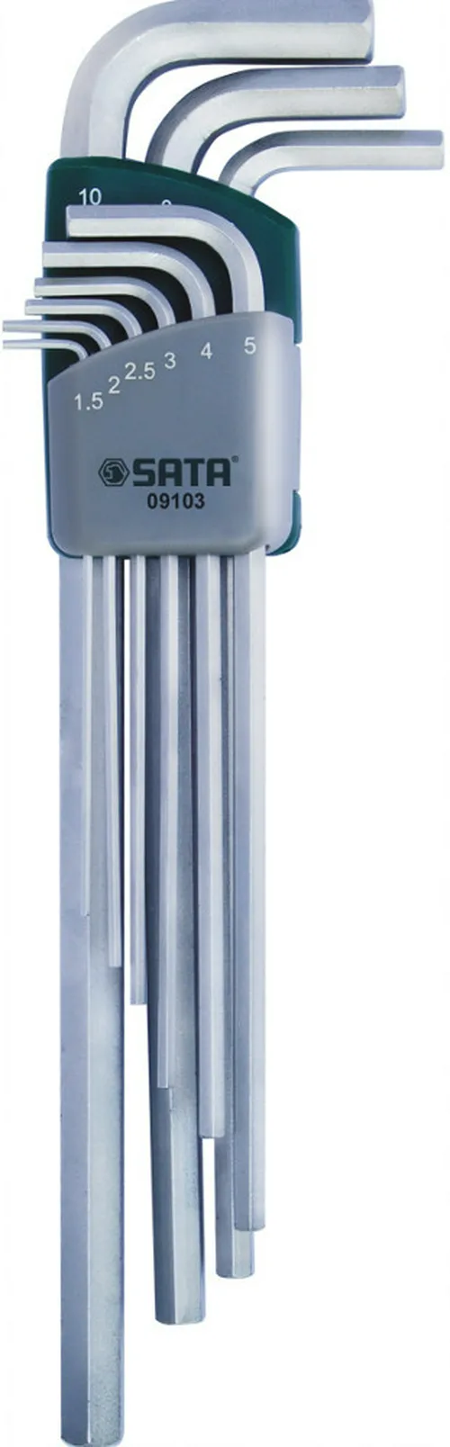 Набор ключей шестигранных длинных Sata 9 предметов, S09103A