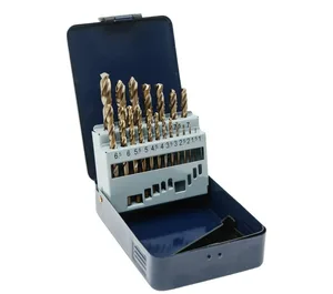 Набор сверл по металлу Thorvik  TDBS19K5 HSS Co в металлическом кейсе, d1.0-10.0 мм, 19 предмето
