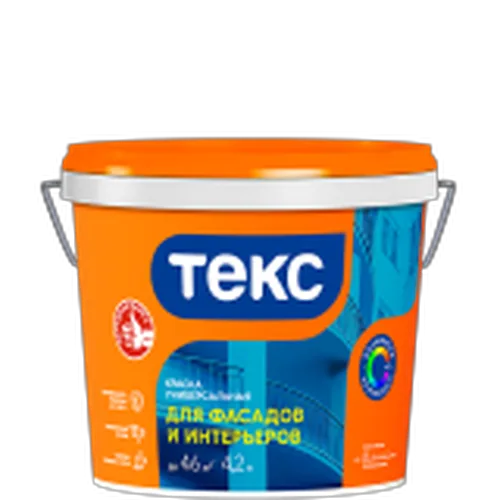 Краска ВД ТЕКС Универсал, белая, фасадная, 3 кг