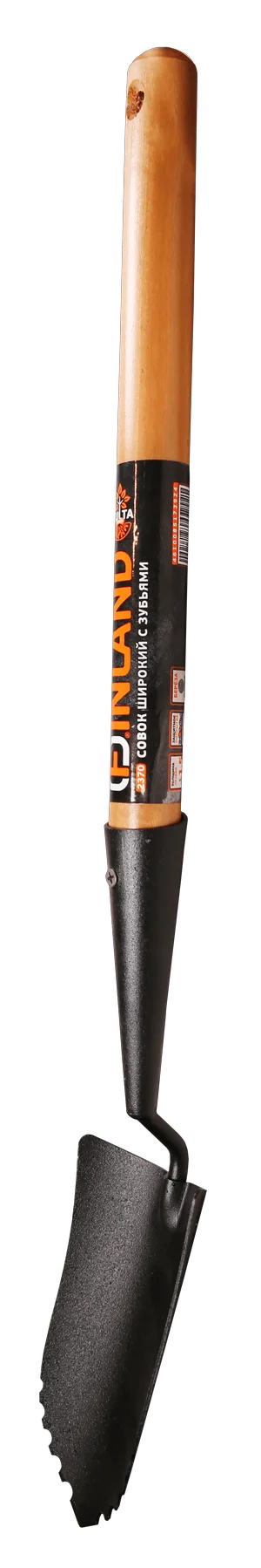 Совок посадочный FINLAND KULTA 2370-ч дерв. ручка, порошк.покрытие, широкий