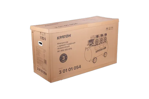 Компрессор с прямой передачей безмасляный Кратон AC-450-100-OFS