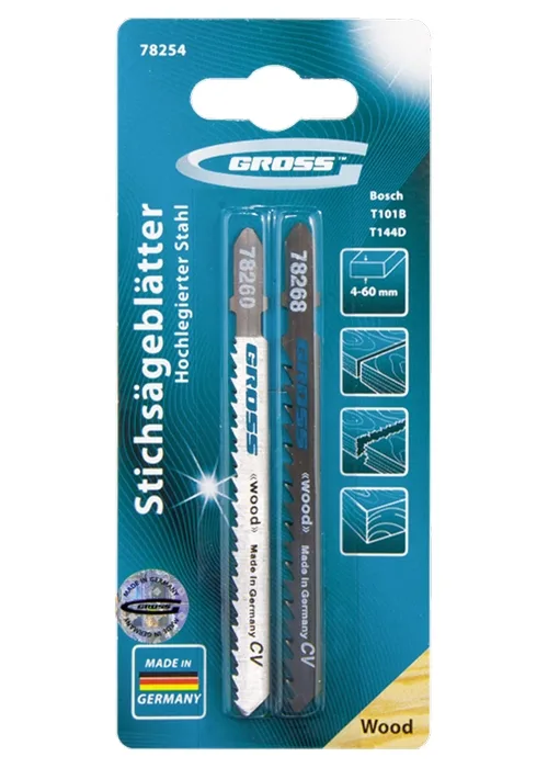 Набор пилок лобз GROSS, T101B+T144D по дереву, 2шт