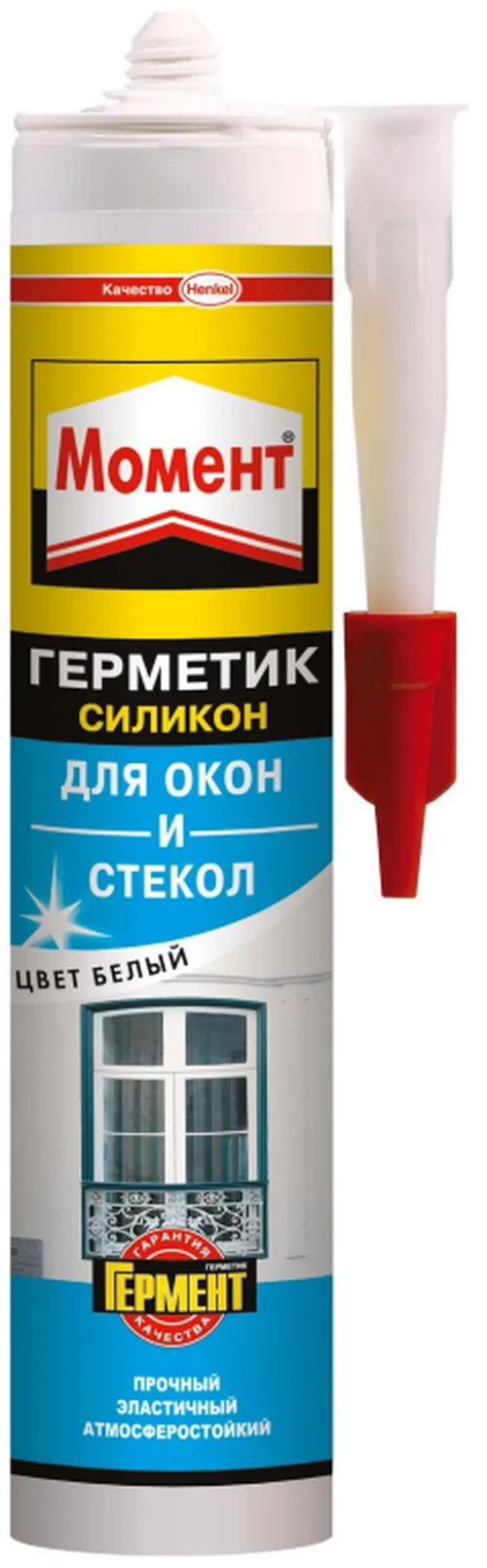 Герметик сил Момент, для окон и стекол, бел, 280мл
