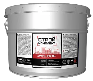 Эмаль ПФ-115 Стройкомплект, серая, 10кг