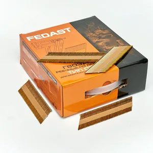 Гвозди для монтажного пистолета реечные тип D34, 2,87х63, RIEG гальв. кольц. накат., 3000 шт., FEDAST