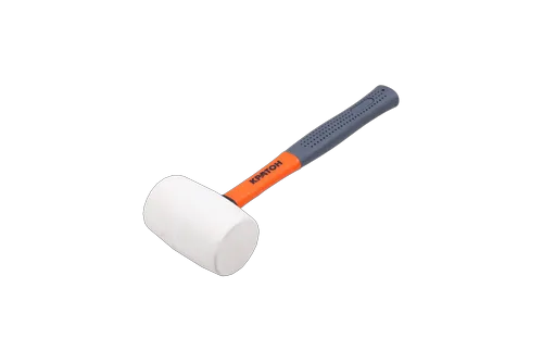 Киянка фиберглассовая обрезиненная рукоятка Кратон 0,45 кг белая