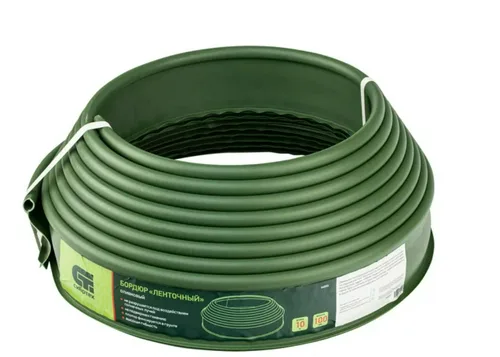 Бордюр ленточный Сибртех, оливковый 10х1000 см, 