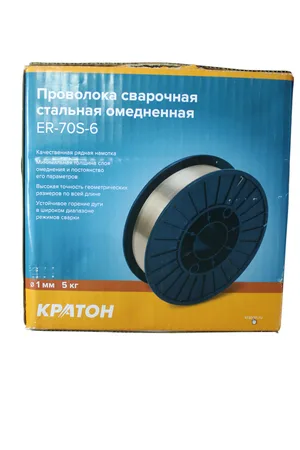 Проволока сварочная КРАТОН стальная омедненная 1.0 мм, 5 кг