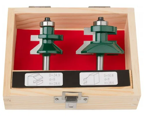 Набор фрез FIT, для вагонки, DxH=50,8/34,9х28,6 мм абор 2 шт., деревянный бокс, 