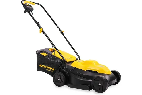 Газонокосилка электрическая CHAMPION EM3411 (1 кВт  пласт+ткань 30л  шир.320мм выс.25-65мм, 6,4кг)