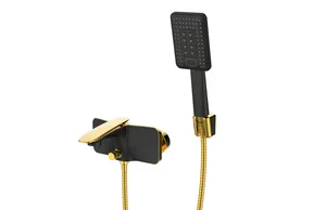 Смеситель для ванны I-TECH, VEGA 20, однорычажный, черный/золото