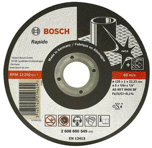 Диск отрезной по нержав стали BOSCH, 230x2мм