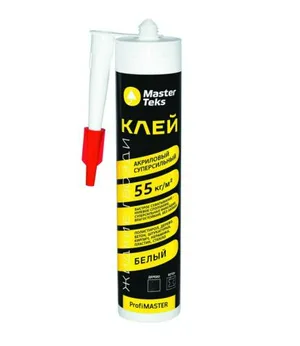 Клей жидкие гвозди MasterTeks ProfiMaster 55кг/м2 суперсильный, белый  0,430кг