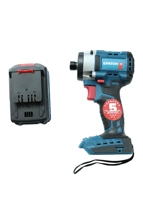 Винтоверт аккумуляторный ударный бесщеточный КРАТОН BID18CD-250N-OFA SET (АКБ 4,0А·ч; ЗУ + кейс)