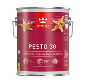 Краска ВД TIKKURILA PESTO 30 С, п/матовая, 0,9л