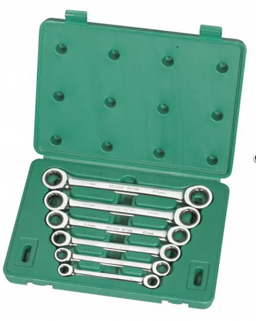 Набор ключей накидных с трещоточным механизмом Sata 6 предметов, S09025