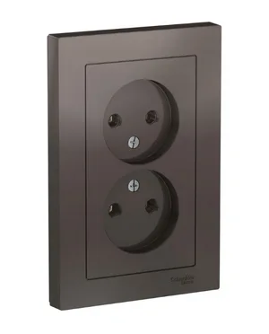 Розетка AtlasDesign двойная, б/з, 16А, в сборе, МОККО, SE