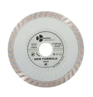 Диск алмазный отрезной 125*22,23 Турбо Волна (бетон, огнеупоры, кирпич)