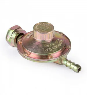 Редуктор пропановый “лягушка” с регулятором, вх. гайка 21.8-14/1"LH, вых. 9мм