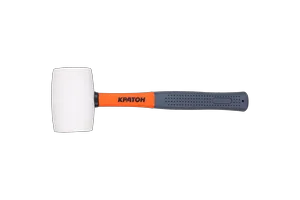 Киянка фиберглассовая обрезиненная рукоятка Кратон 0,45 кг белая