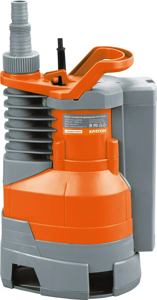 Насос погружной дренажный КРАТОН для грязной воды DWP-800FI