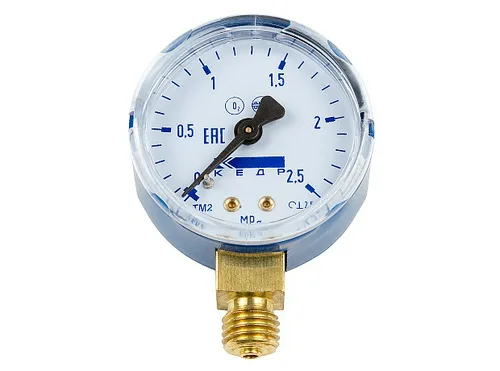 Манометр КЕДР ТМ2 кислород, 0-2,5 МПА, КЛ.2,5, М12Х1,5, О2-У