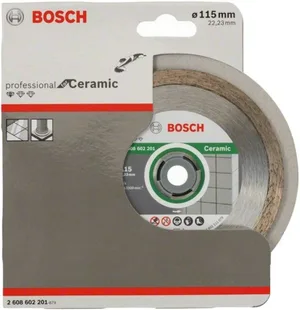 Диск алмазный BOSCH, 115x22,2х1,7 мм,высота 7мм, PF Ceramic, сухой рез,( керамика)