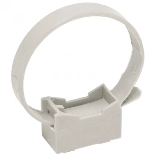 Держатель с хомутиком д 32-63 нейлон серый IEK