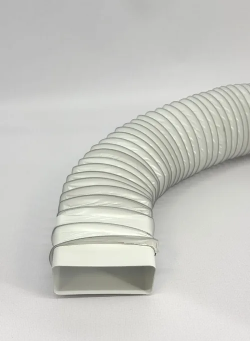 Воздуховод гибкий армир белый ПВХ 60х120, L=1м ЭРА