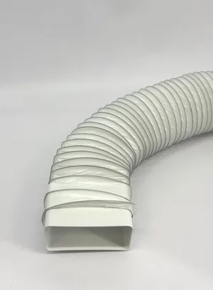 Воздуховод гибкий армир белый ПВХ 60х120, L=1м ЭРА
