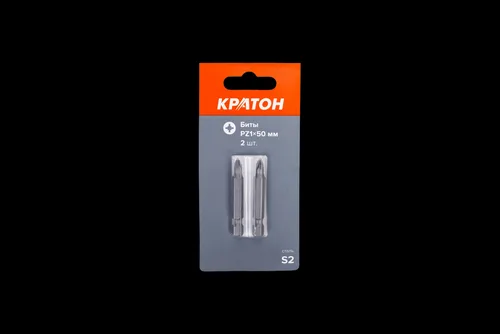 Бит Кратон РZ1 х 50 мм, сталь S2, 2шт