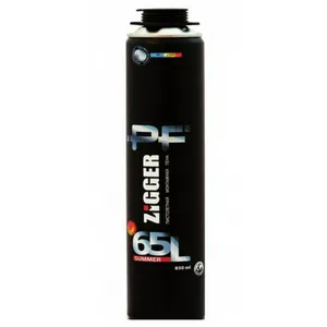 Пена монтажная ZIGGER PF профессиональная, всесезонная 65л  850мл, 920гр.