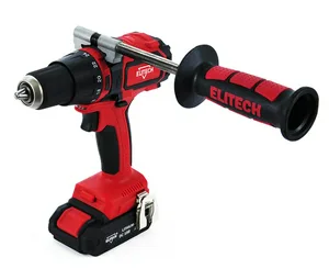 Дрель-шуруповерт аккум ELITECH ДА 18УБЛ2, бесщеточный, 18В,2х2.0Ач,Li-ion,БЗП-13мм,0-500\2000об\м,75Нм,