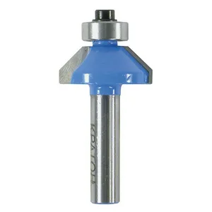 Фреза кромочная конусная с подшипником Кратон Ø26,5х8,0 мм, 45º, хв. 8 мм