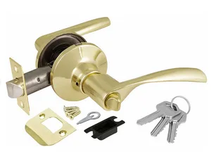 Ручка-защелка AJAX 3В2-01 DK610 PB-ET, прямая, кл/фикс, золото