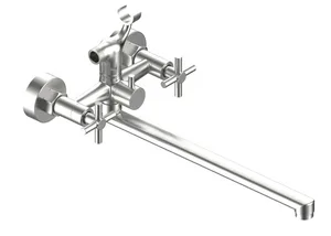 Смеситель ESKO Astana для ванны,излив 350мм, нерж.сталь, с аксессуарами