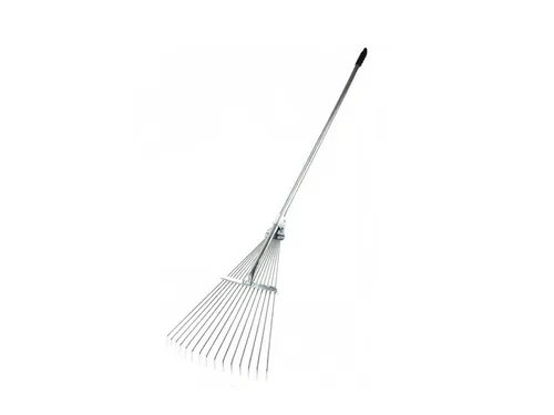 Грабли веерные РемоКолор с черенком, раздвижные, оцинкованные, 15 зубьев