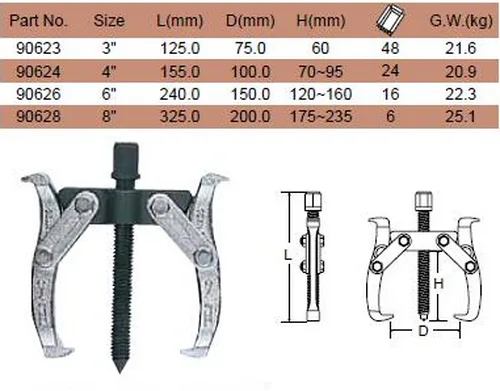 Съемник Sata с двумя поворотными захватами 8", S90628