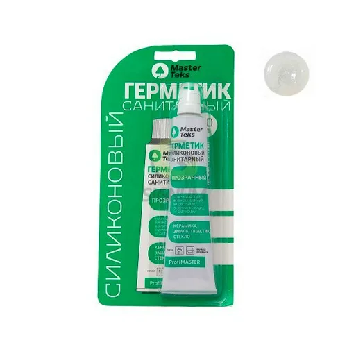 Герметик сил MasterTeks ProfiMaster санитарный б/ц 80мл